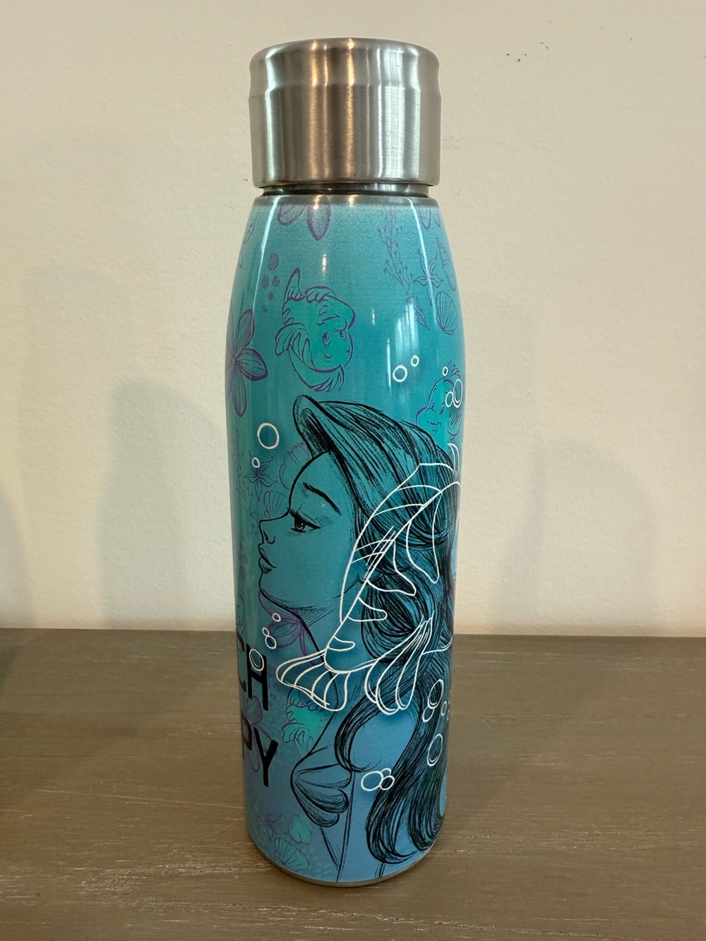 Tervis Disney Ariel Little Mermaid Stainless Steel Water Bottle Blue 17 oz